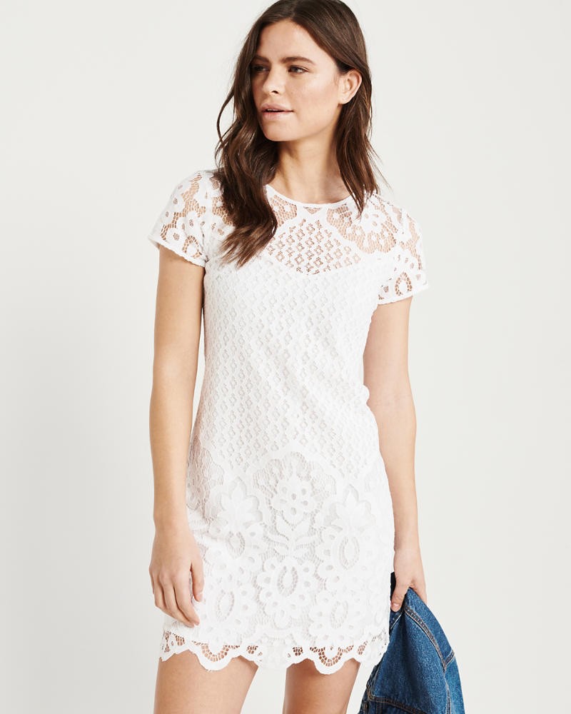 Lace Shift Dress | Abercrombie & Fitch US & UK