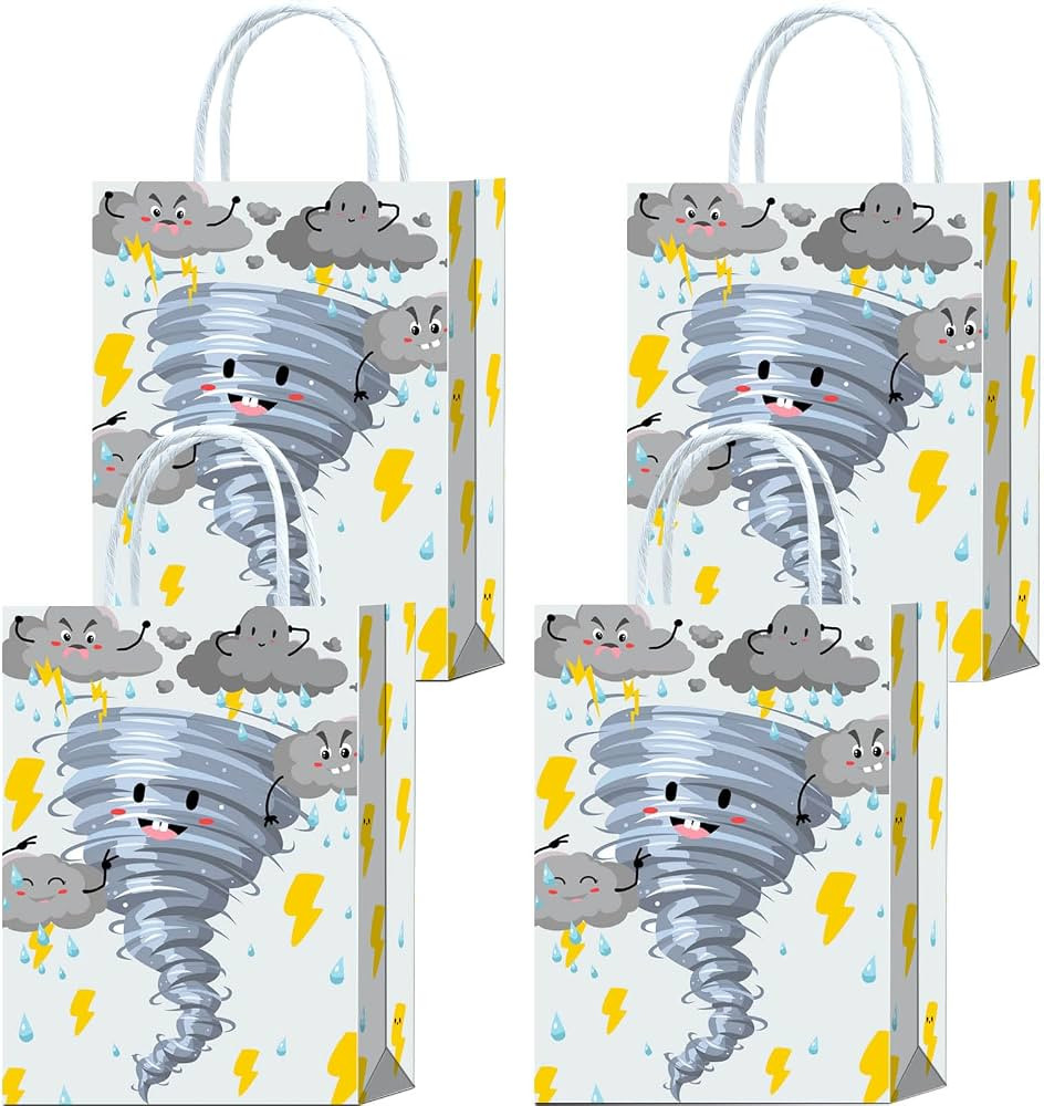 Tornado Gift Bags for Twonado Fournado Birthday Party Supplies, Cartoon Tornado Goody Snacks Trea... | Amazon (US)
