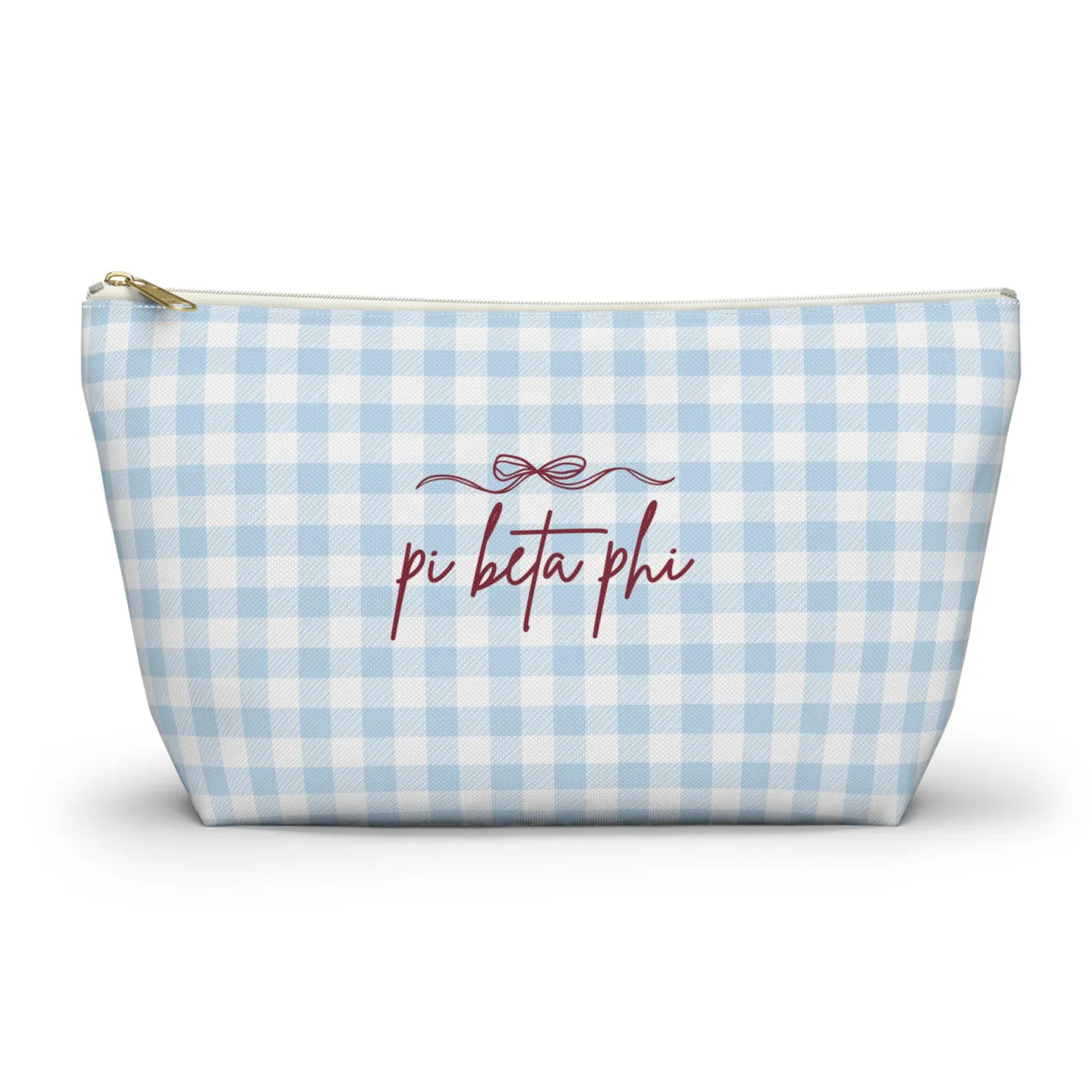 Pi Beta Phi Makeup Bag, Sorority Makeup Bag, Gingham Cosmetic Bag, Sorority Pouch, Big Little Gif... | Etsy (US)