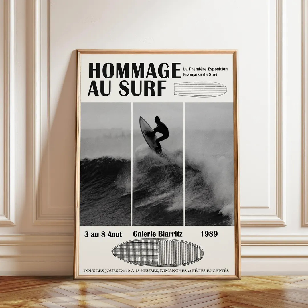 Ride the Waves: Biarritz Surfing Exhibition Poster - Surfing Print - Beach House Decor - Coastal ... | Etsy (US)