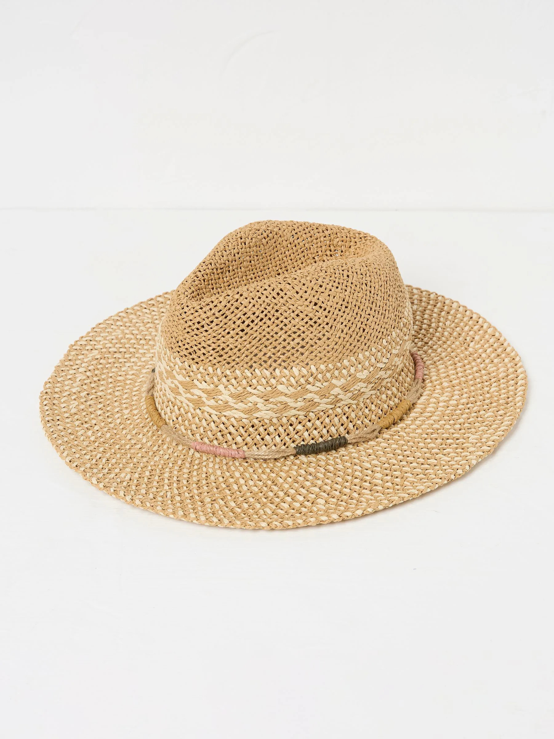 Fat Face Natural Straw Fedora Hat | Next US