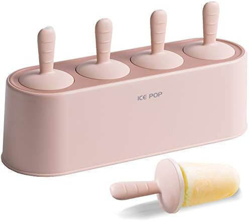 Popsicle Mold Set 4 Pieces Homemade Silicone Popsicle Maker Easy Release Ice Cream Molds Reusable DI | Amazon (US)