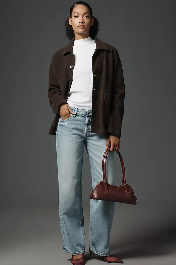 EB Denim Low-Rise Baggy Wide-Leg Jeans | Anthropologie (US)