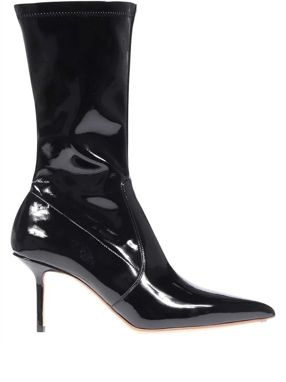 Francesco Russo 70mm patent-leather ankle boots - Black | Farfetch Global