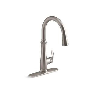 Bellera Single Handle Touchless Pull Down Kitchen Faucet in Vibrant Stainless | The Home Depot