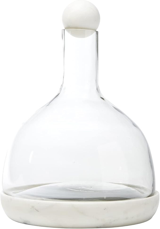 Santa Barbara Design Studio Table Sugar Marble and Glass Wine Carafe, 42-Ounce, White | Amazon (US)