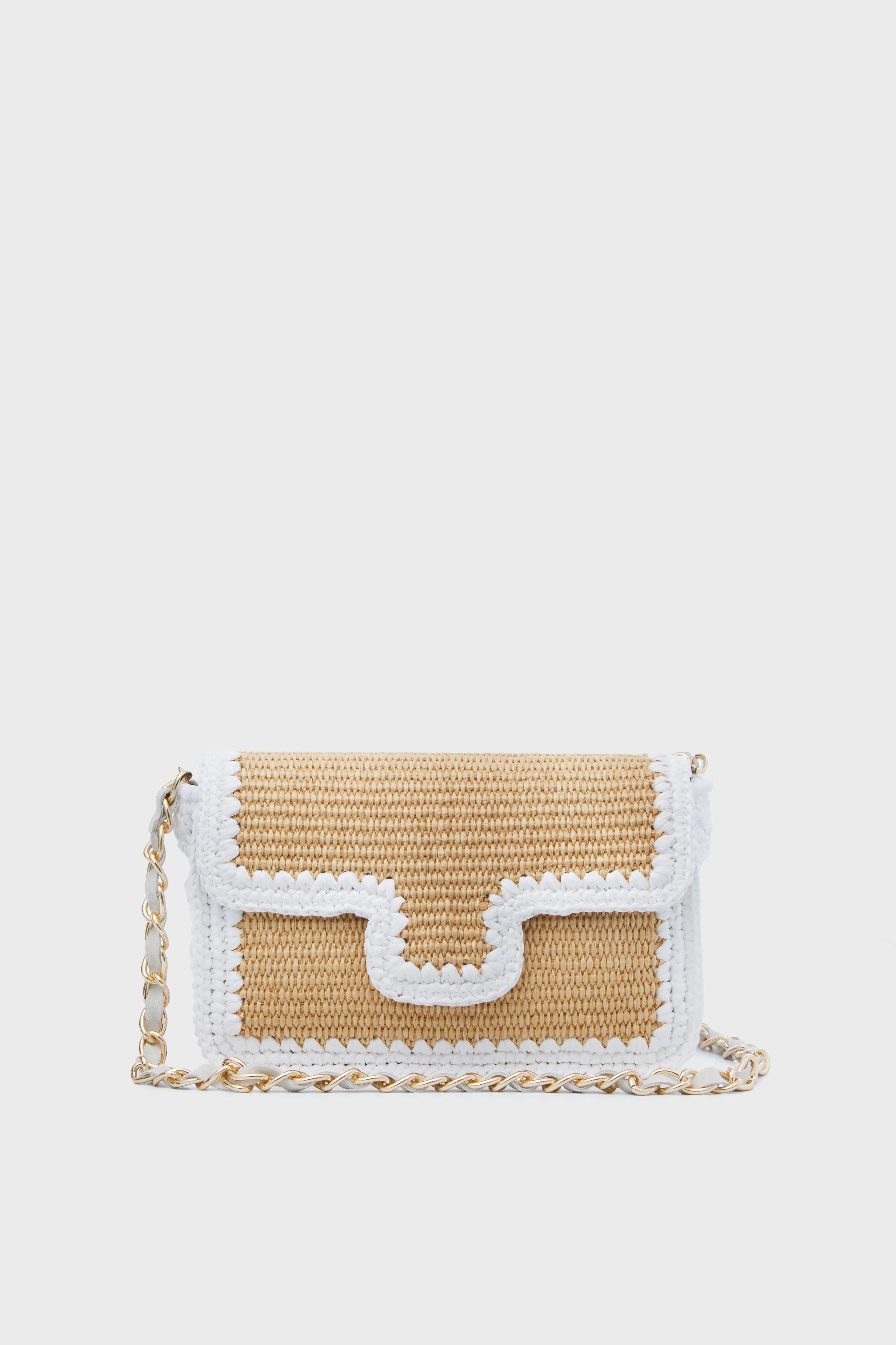 Natural and White Woven Crossbody | Tuckernuck (US)