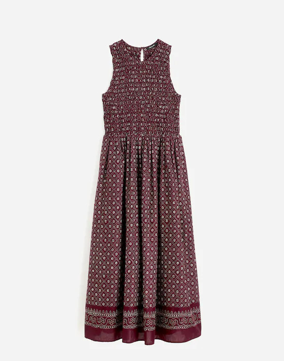 The Melody Smocked Midi Dress in Daisy Print | Madewell | Madewell