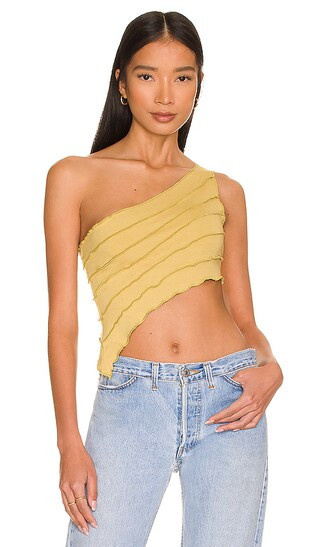 Sel One Shoulder Top in Matcha Green | Revolve Clothing (Global)