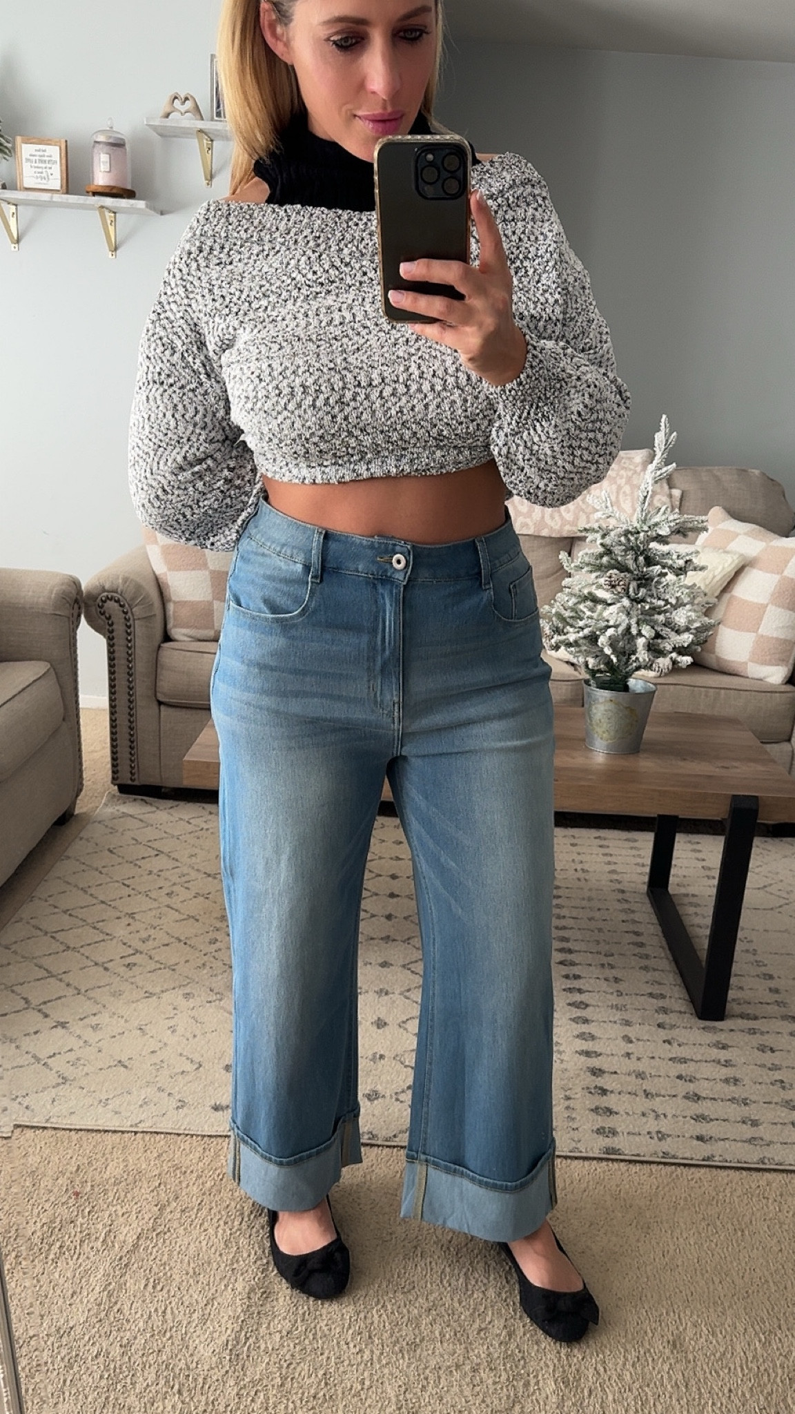 Winter outfit. Holiday outfit. Wearing L in amazon sweater and L in Halara jeans. Use ASHLEY431 for 15% off Halara 




#LTKCyberWeek #LTKMidsize #LTKFindsUnder50