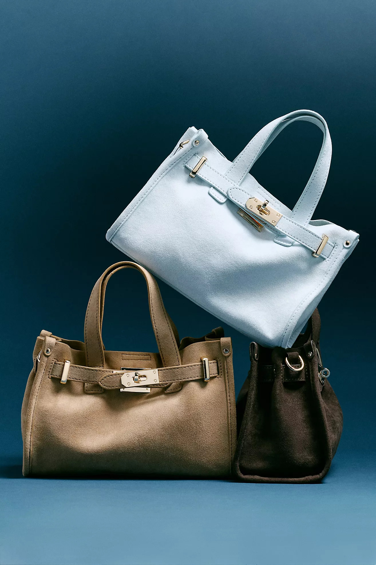 By Anthropologie Faux Suede Belted Mini Satchel | Anthropologie (US)