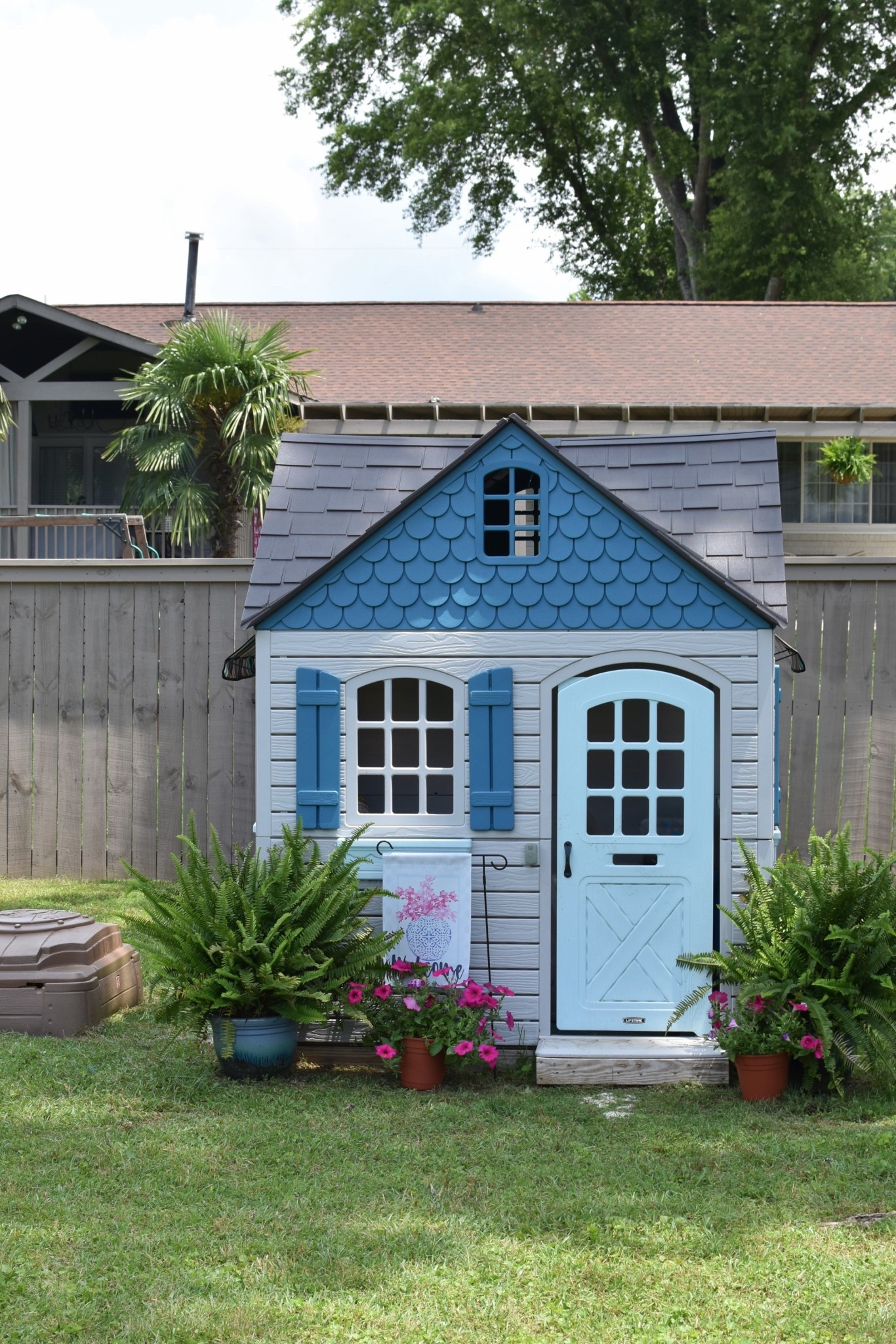 Three years of play already! My daughters love this playhouse from Lifetime. Ours is sitting on a wood floor foundation to keep it off the ground  

#LTKHome #LTKKids