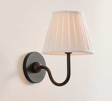 Baylor Pleated Shade Sconce (7") | Pottery Barn (US)