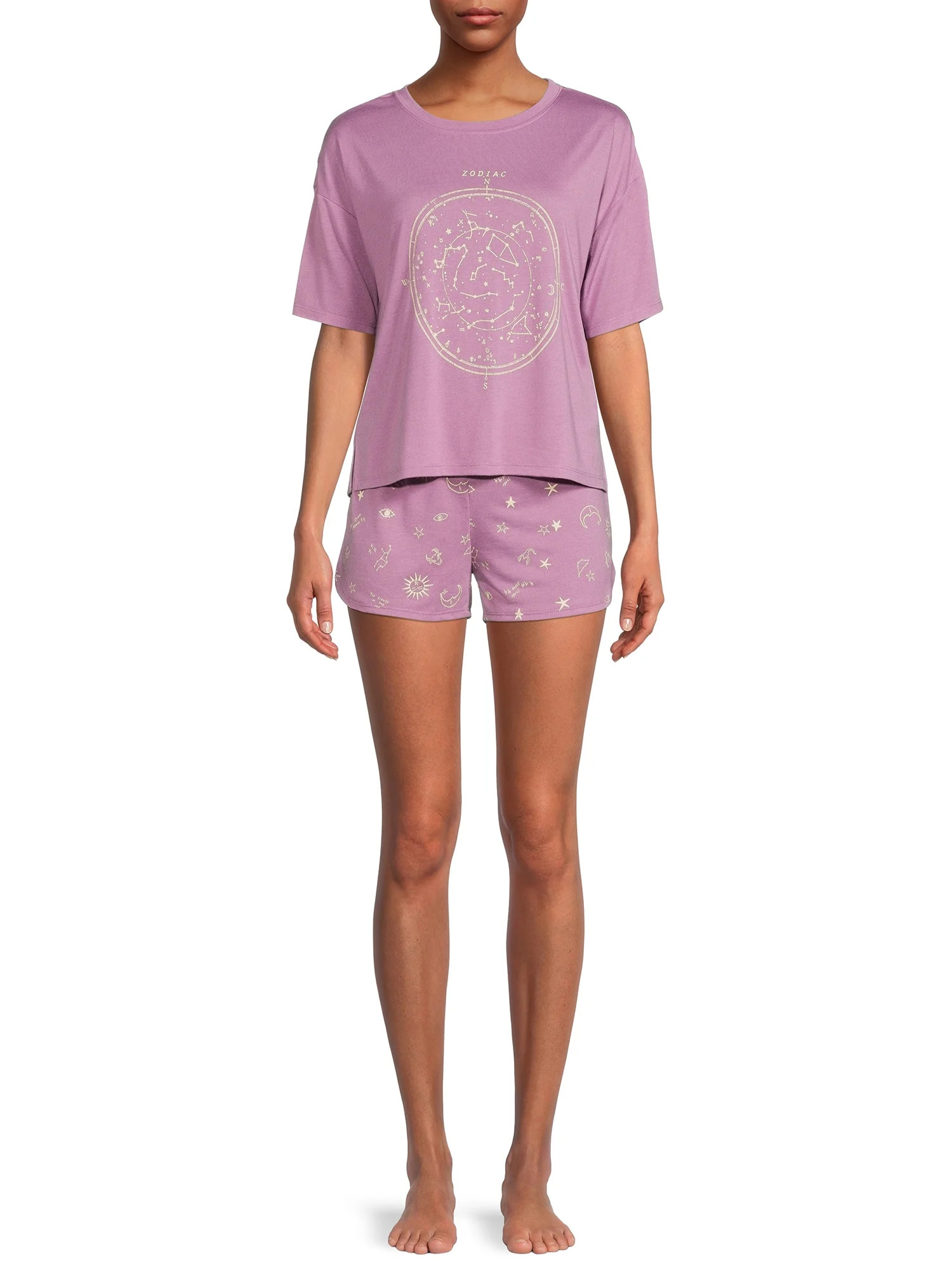 Grayson Social Women's T-Shirt, Shorts and Headband Sleep Set, 3 Piece - Walmart.com | Walmart (US)