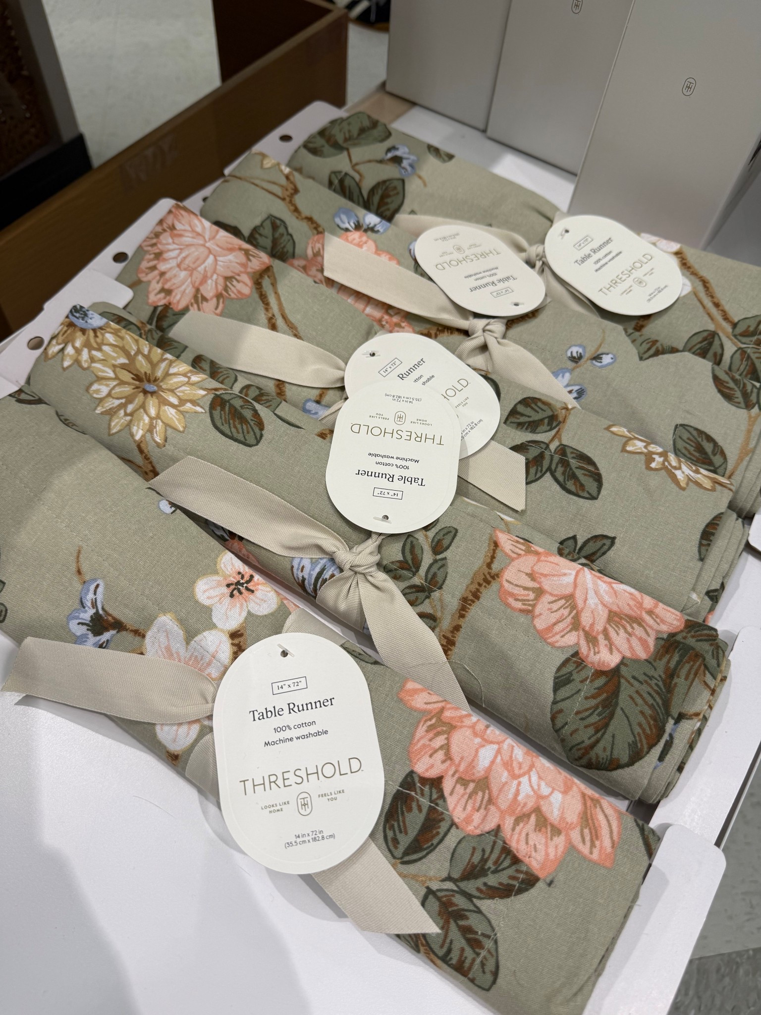 these table runners are so pretty. They would look great this fall and then again next spring. They also have a placement version.

#LTKSeasonal #LTKHome #LTKFindsUnder50