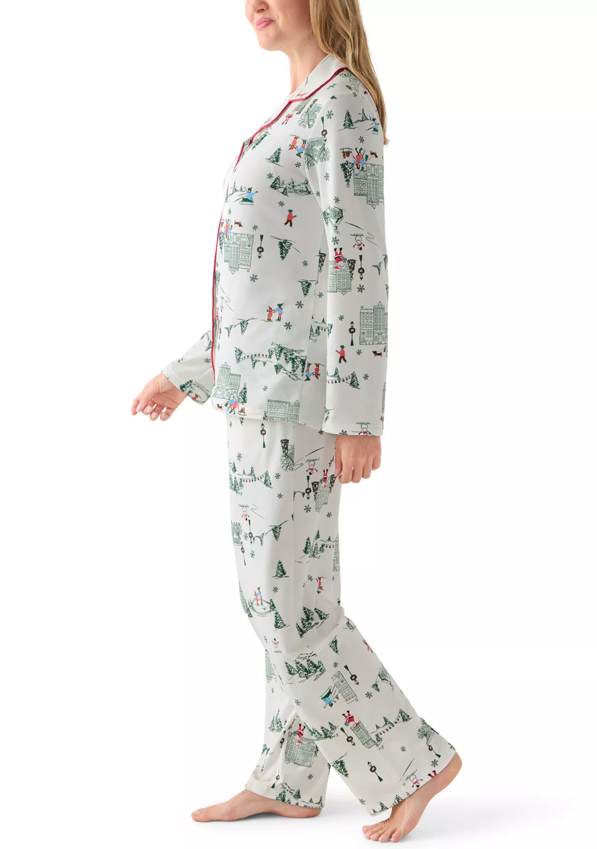Women's Winter Village Notch Collar Pajama Set | Belk