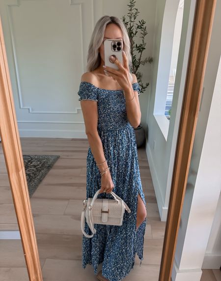 Amazon summer dress. Wearing my normal size small. Adorable beach bag under $30. 

Summer dress, spring style, resort outfit, vacation dress, off shoulder dress, beach bag, summer bag, crossbody bag, country concert outfit, date night, straw bag, Amazon handbag, beach outfit, festival outfit, beach photo dress, family photo dress 

#LTKfindsunder50 #LTKtravel
