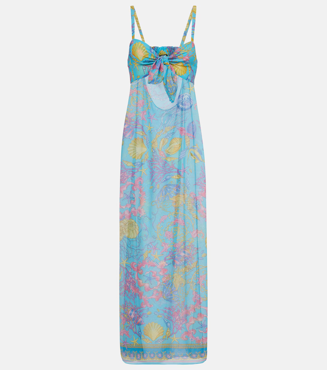 Printed cutout semi-sheer maxi dress | Mytheresa (UK)