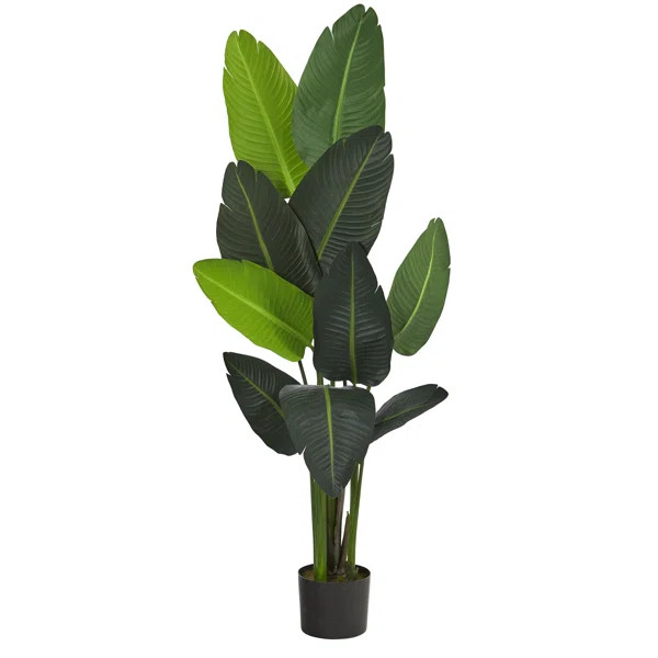 Artificial Banana Leaf Tree in Pot Liner | Wayfair North America