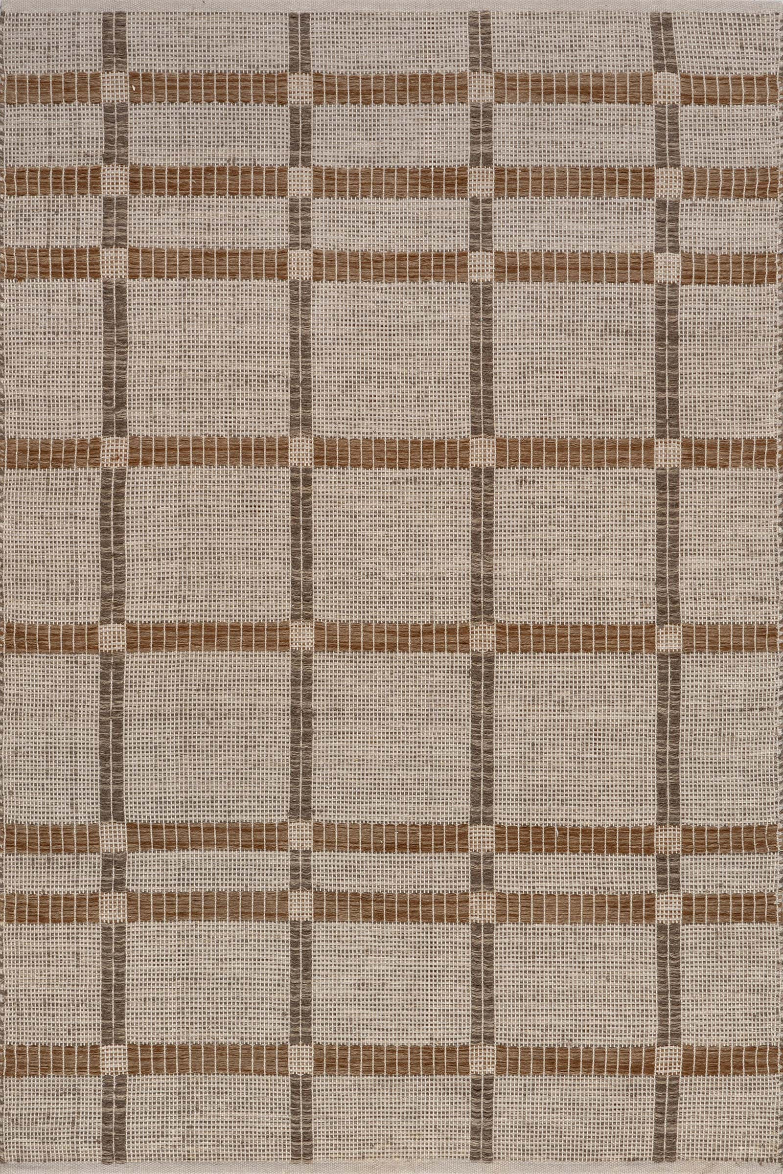 Annie Plaid Wool and Cotton Rug | Ivory | Rugs USA