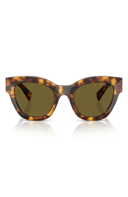 Miu Miu 51mm Butterfly Sunglasses in 14L09Z51 Blond Hav at Nordstrom | Nordstrom