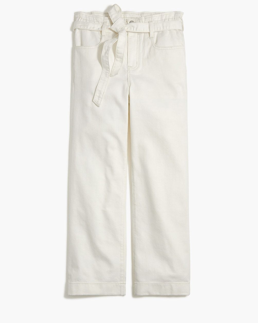 Petite white paper-bag jean | J.Crew Factory