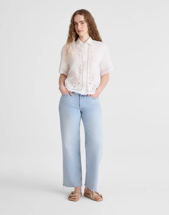 Eyelet Boxy Shirt | Madewell