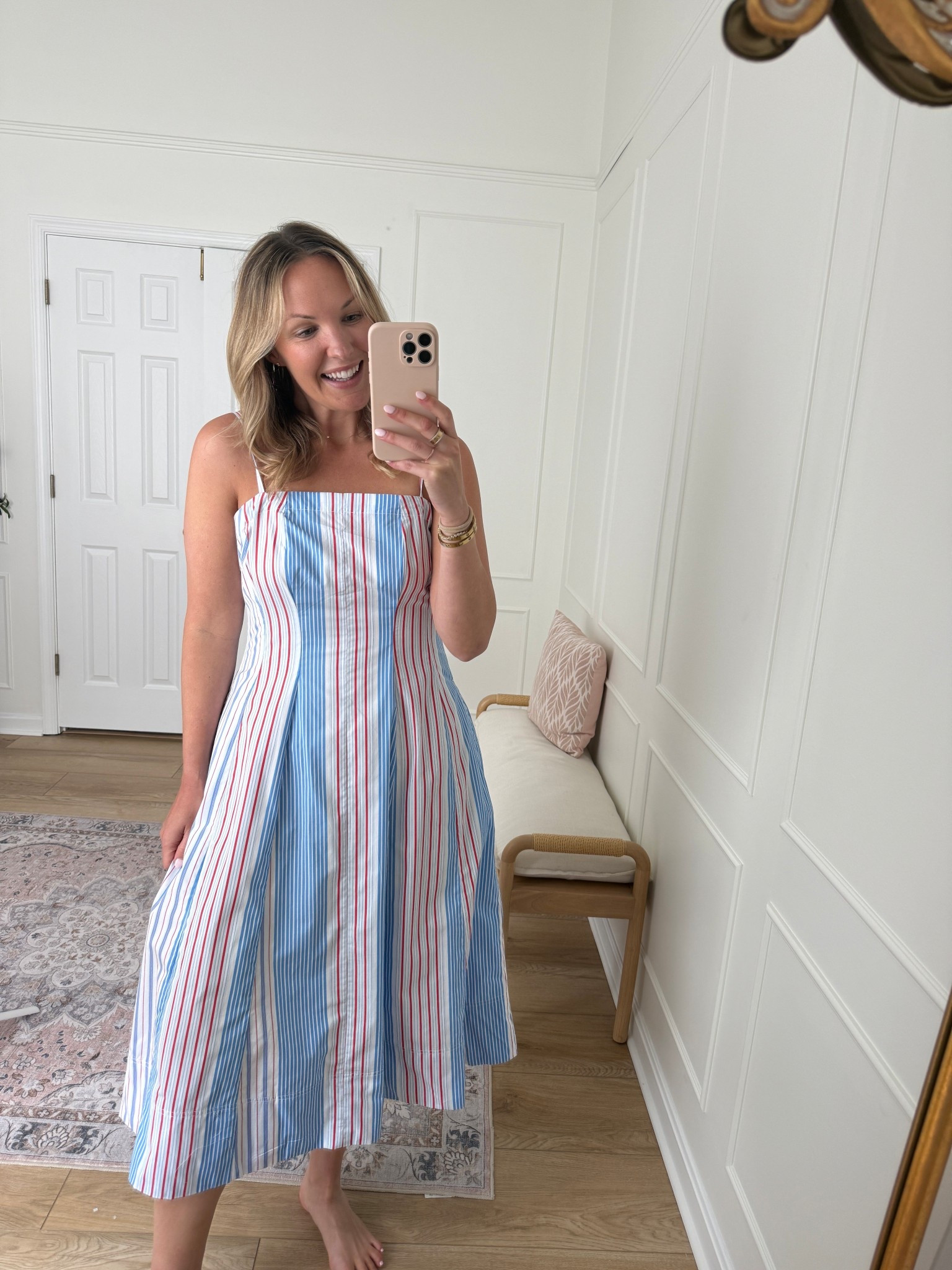 Love this for MDW or July 4th weekend! Summer outfit - summer dress - wearing a med 