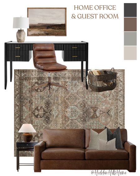 Masculine home office decor ideas, home office mood board, home office guest bedroom, guest room decor ideas #homeoffice

#LTKstyletip #LTKsalealert #LTKhome
