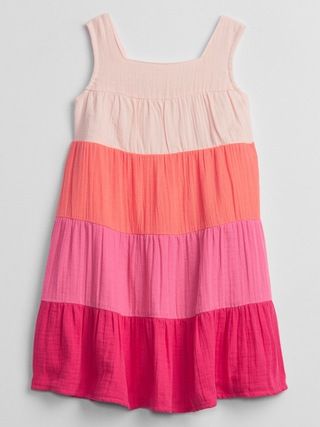 Toddler Tiered Colorblock Dress | Gap Factory