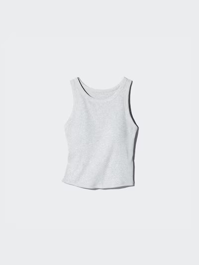 Women's Ribbed Cropped Sleeveless Bra Top | UNIQLO UK | UNIQLO (UK)