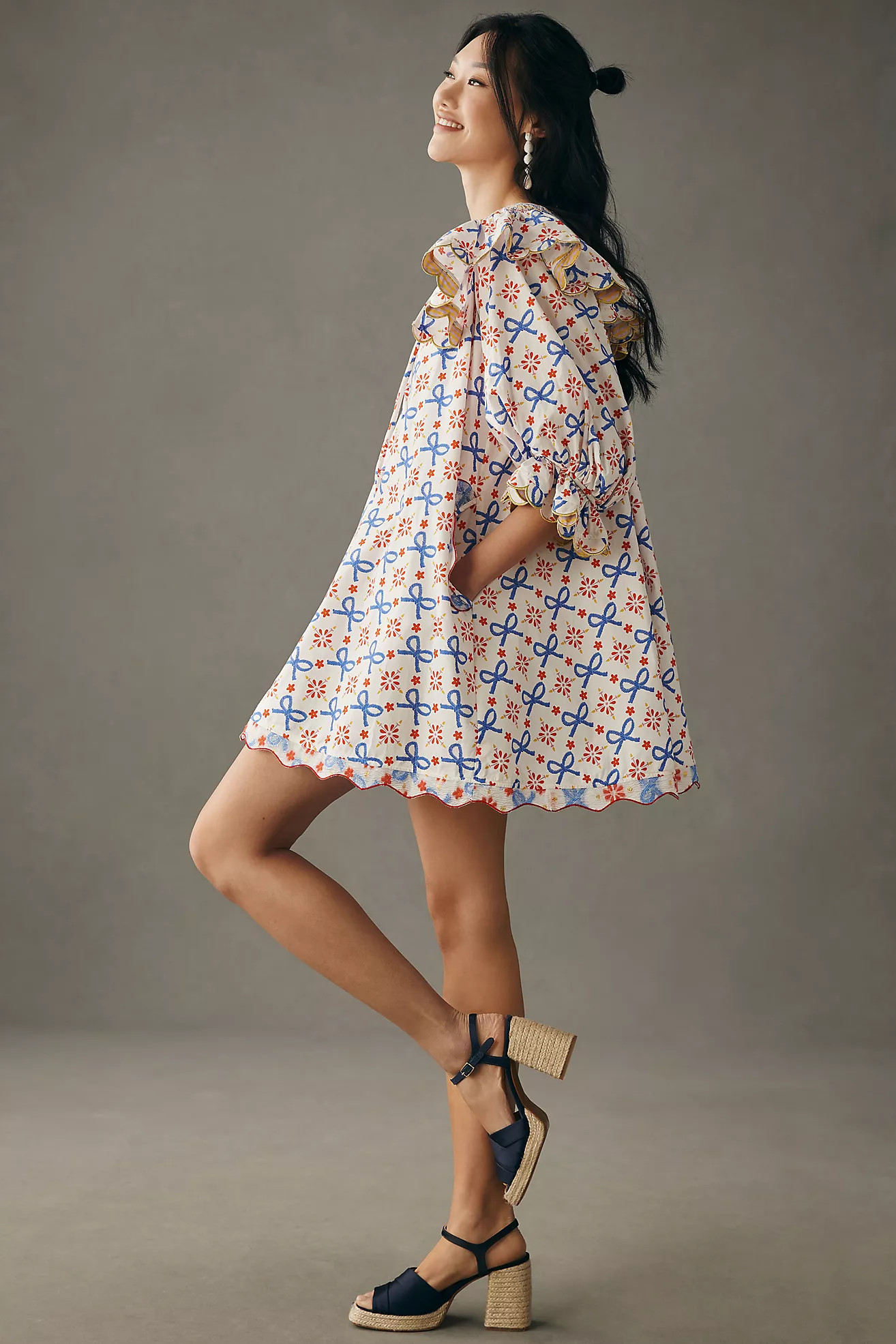 Celia B Short-Sleeve Collared Mini Dress | Anthropologie (US)