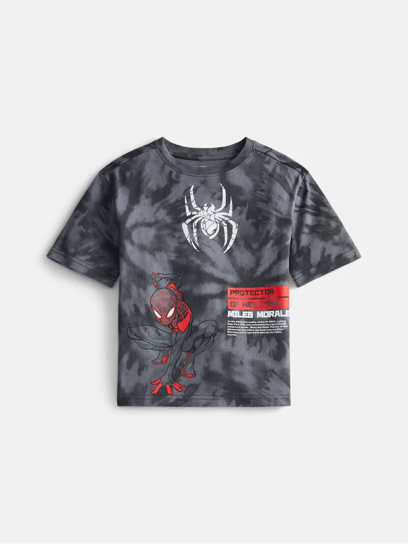 Spider-Man Boy\u2019s Tie Dye Graphic Tee with Short Sleeves, Sizes 4-18 | Walmart (US)