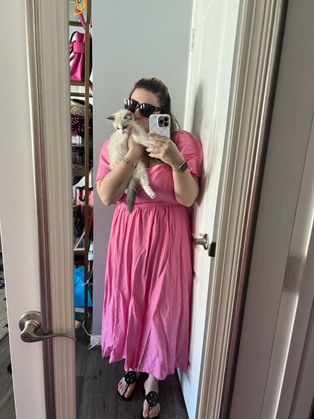 Spring outfit 

Pink maxi dress, tory burch sandals, big sunglasses, midsize outfit 

#LTKmidsize #LTKstyletip