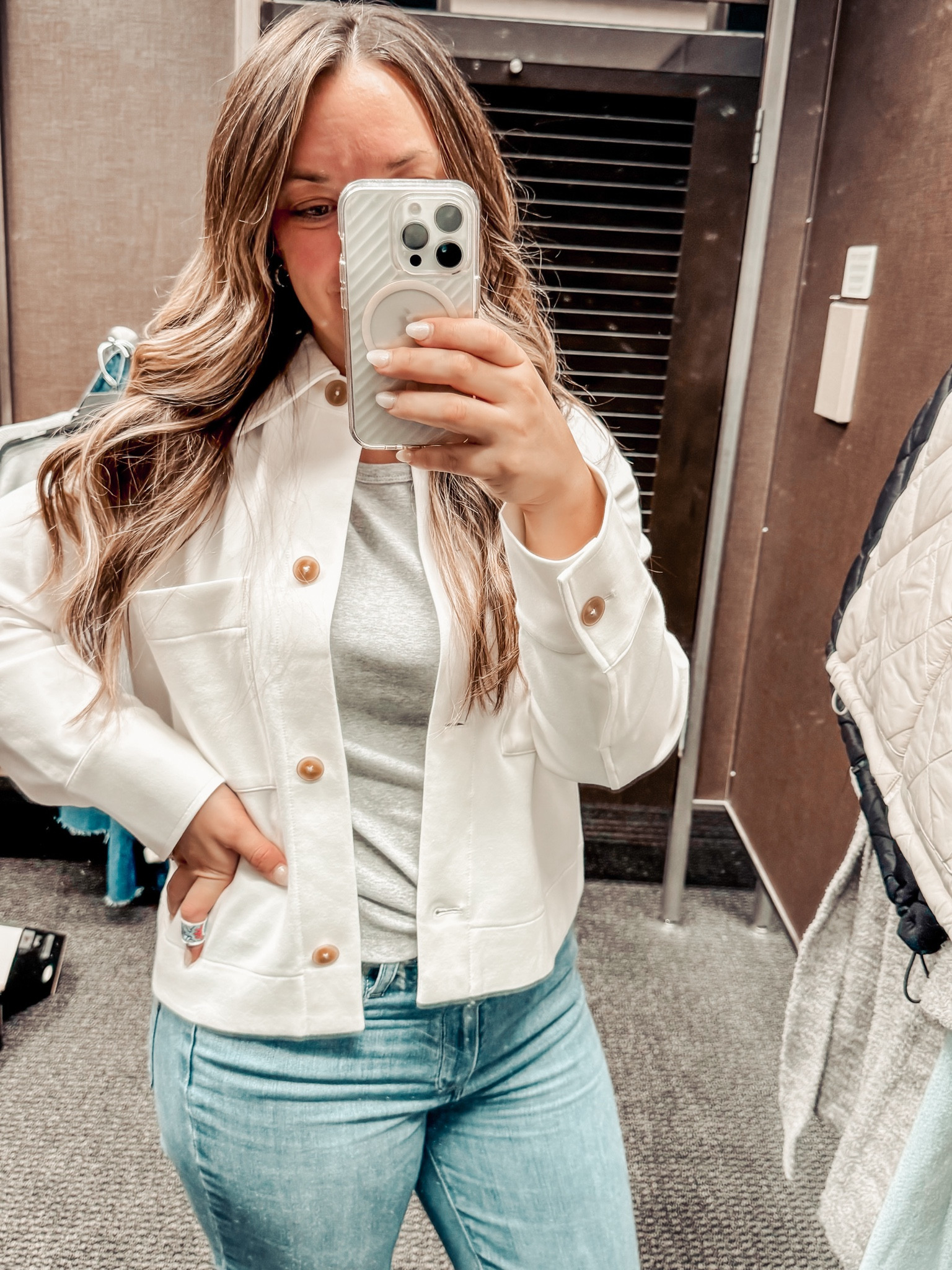 White jacket lightweight jacket Nsale finds Vince brand super soft casual neutral sweater

Really loving this jacket from
The Nordstrom sale! Super silky and soft and can be dressed up for the office or dressed down for drinks with friends. 😘

Keeps going in and out of stock, so add it to your wishlist so you can be notified when your size is in stock! 

#LTKSeasonal #LTKOver40 #LTKxNSale