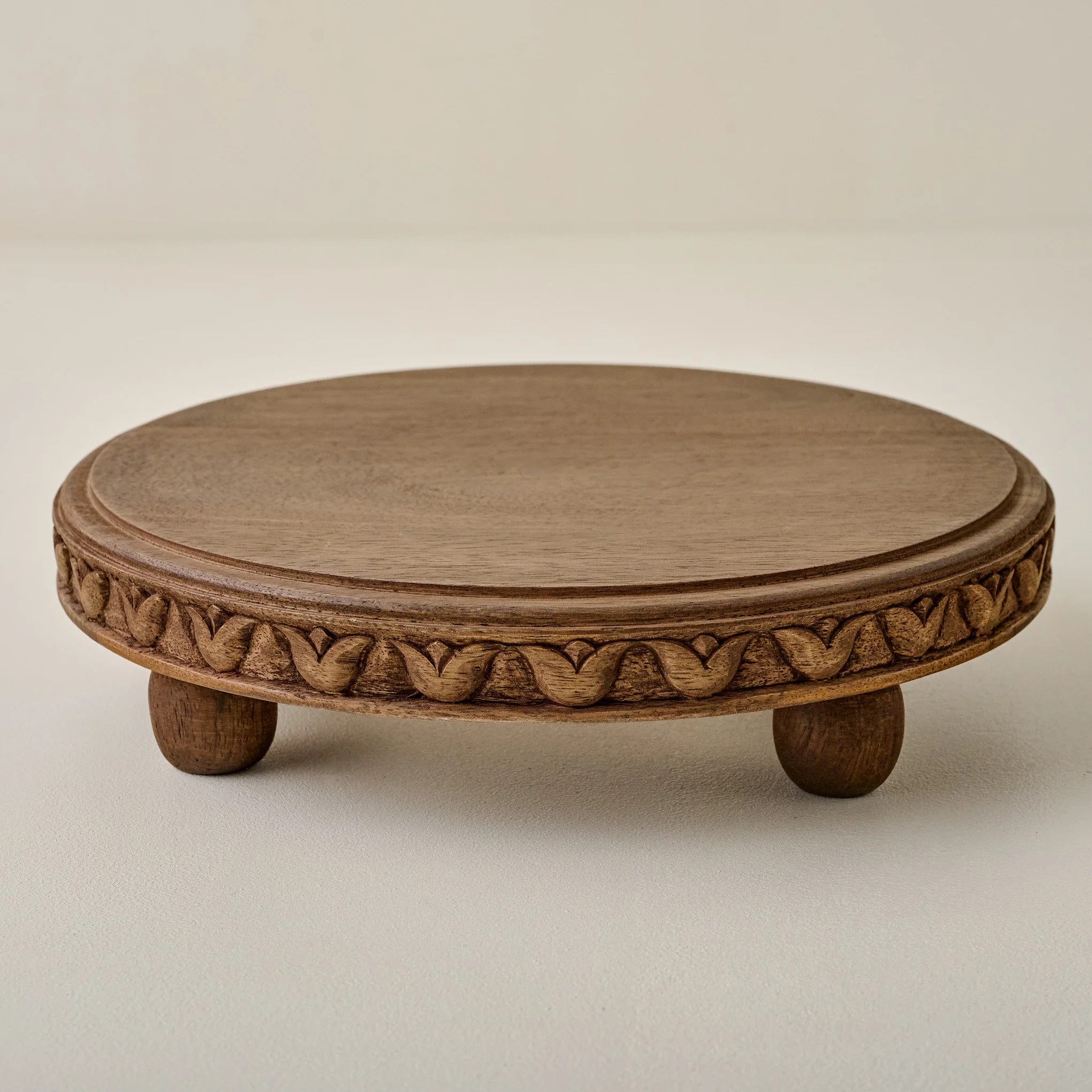 Warren Carved Wood Riser | Magnolia