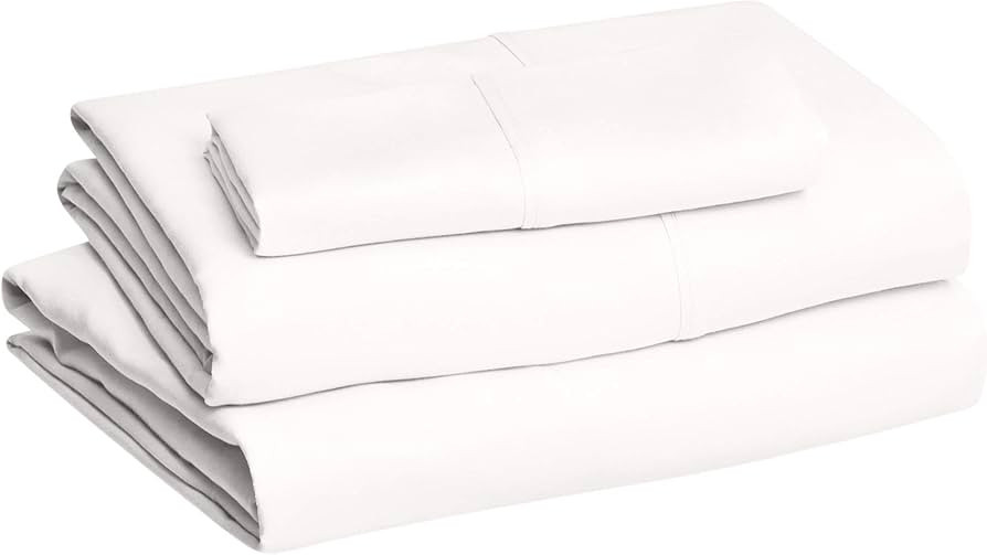 Amazon.com: Amazon Basics Lightweight Super Soft Easy Care Microfiber Bed Sheet Set with 14-Inch ... | Amazon (US)