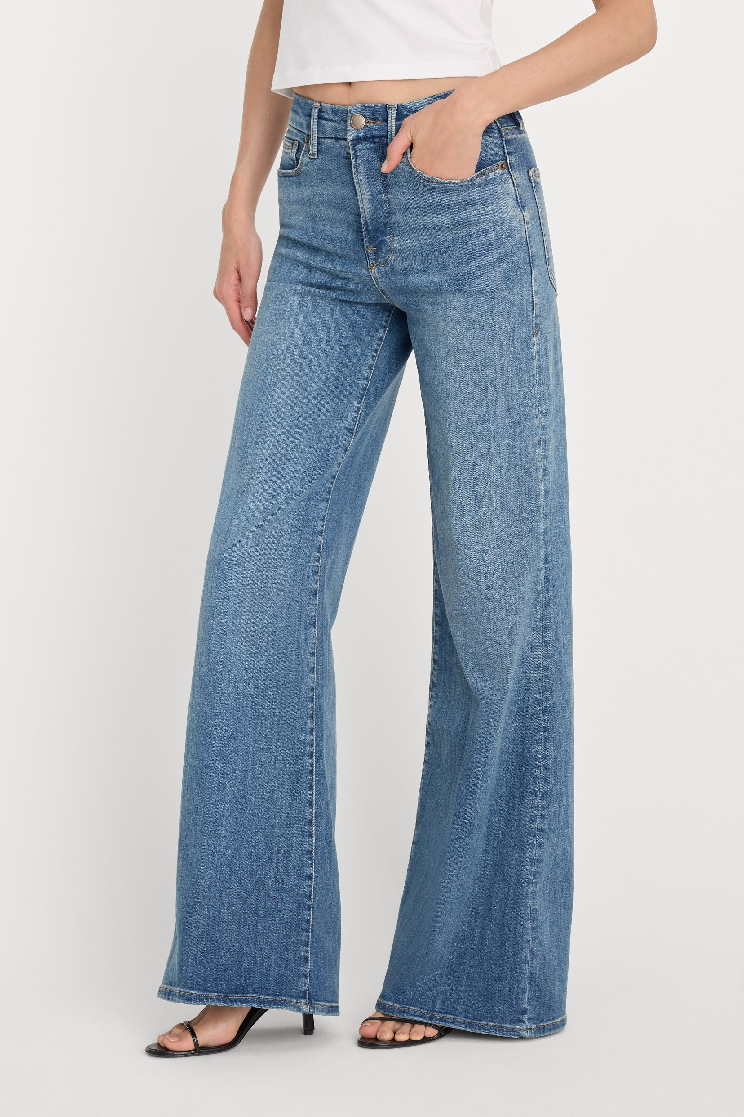 GOOD WAIST PALAZZO JEANS | INDIGO1154 | Good American