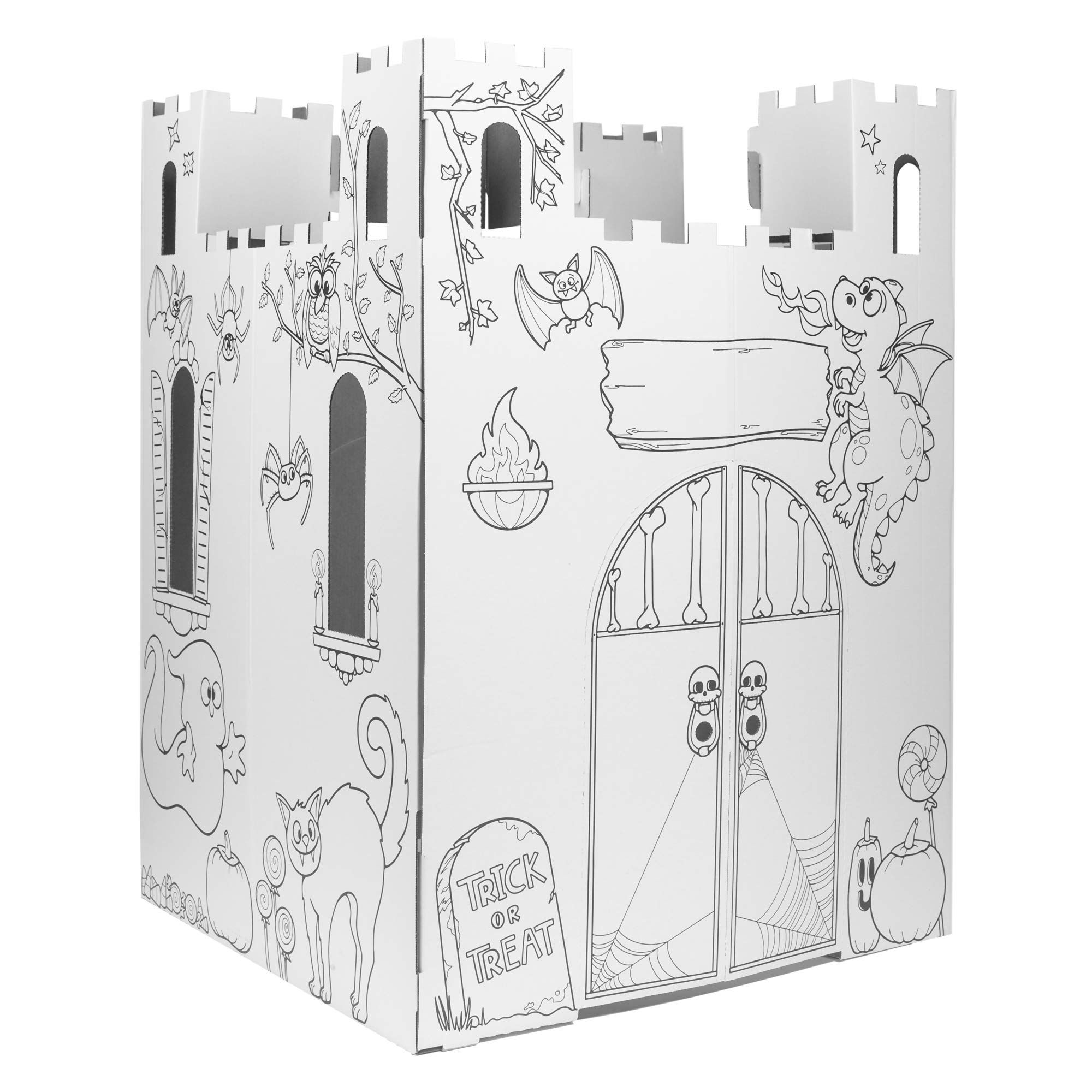 Easy Playhouse Haunted Castle - Kids Art & Craft for Indoor & Outdoor Fun, Color, Draw, Doodle on... | Amazon (US)