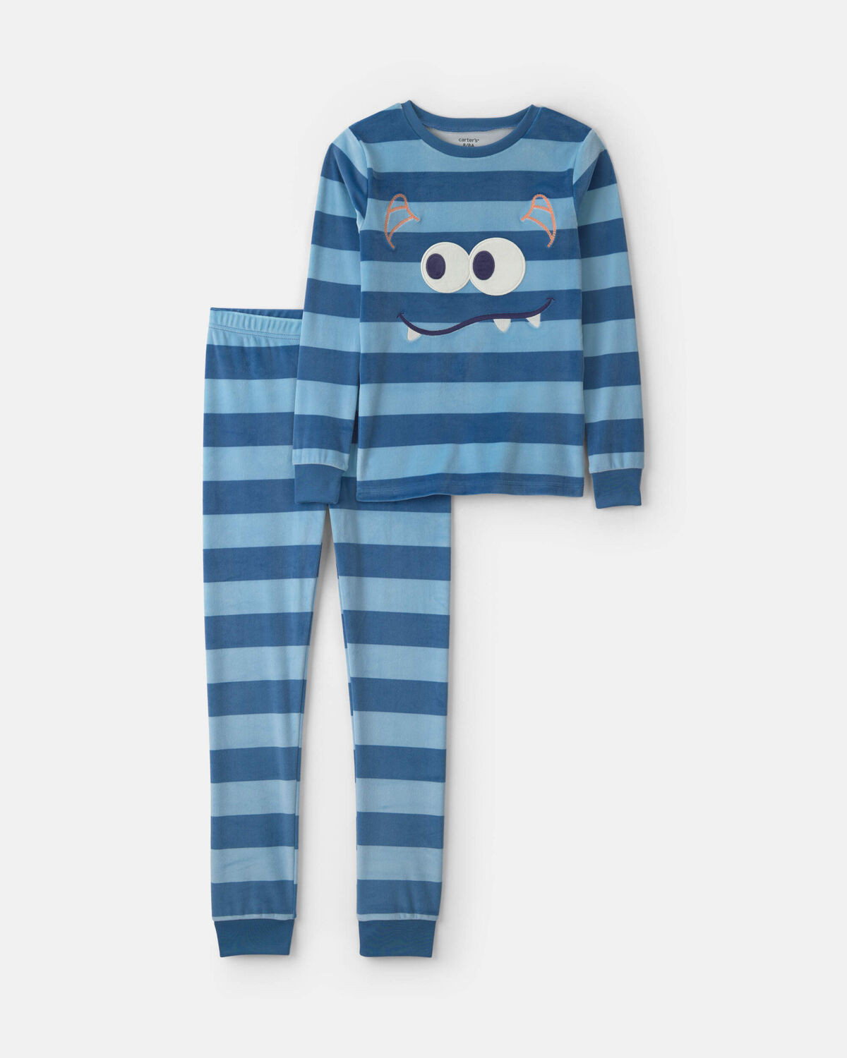 Boys 2-Piece Monster Striped DreamPlush Snug Fit Pajama Set - Blue | Carter's Inc