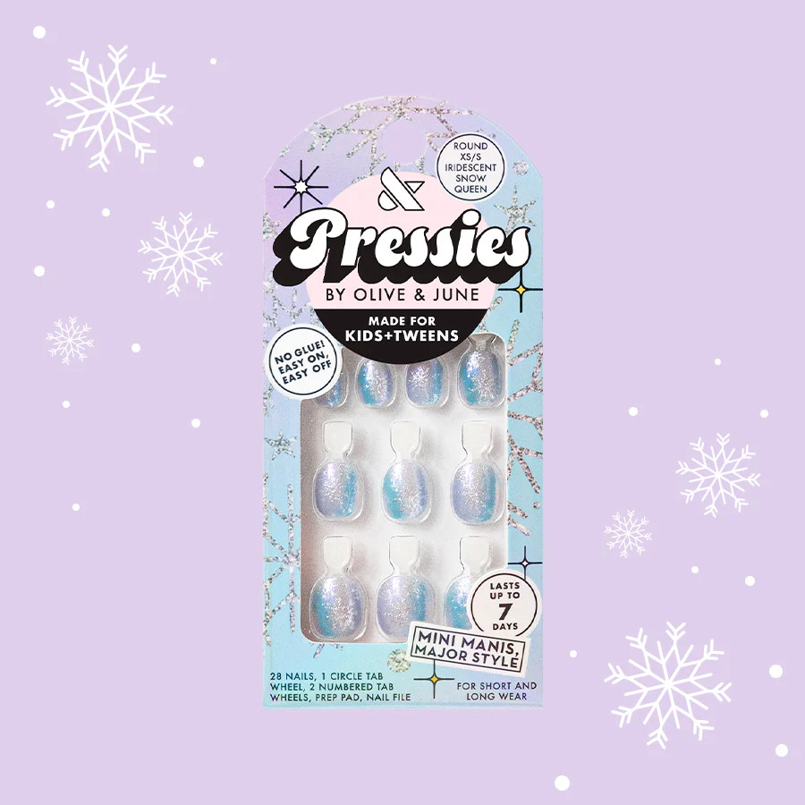 Iridescent Snow Queen - Pressies | Extra Short Short | Round | Olive & June