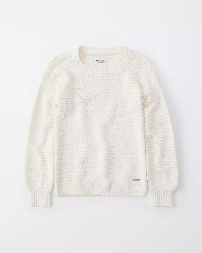 Chenille Crewneck Sweater | Abercrombie & Fitch US & UK
