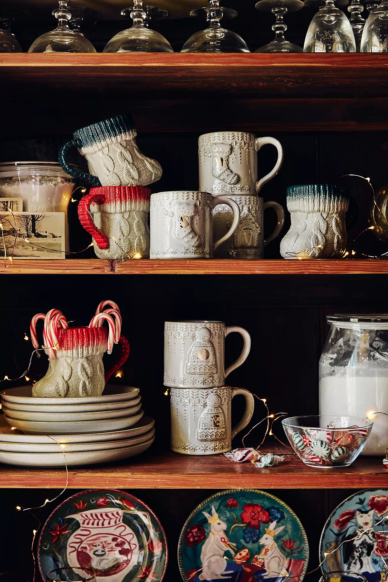 Snowcap Reactive-Glazed Monogram Mug | Anthropologie (US)