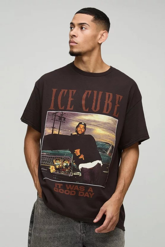 Oversized Ice Cube License Print T-Shirt | boohooMAN (US & Canada)