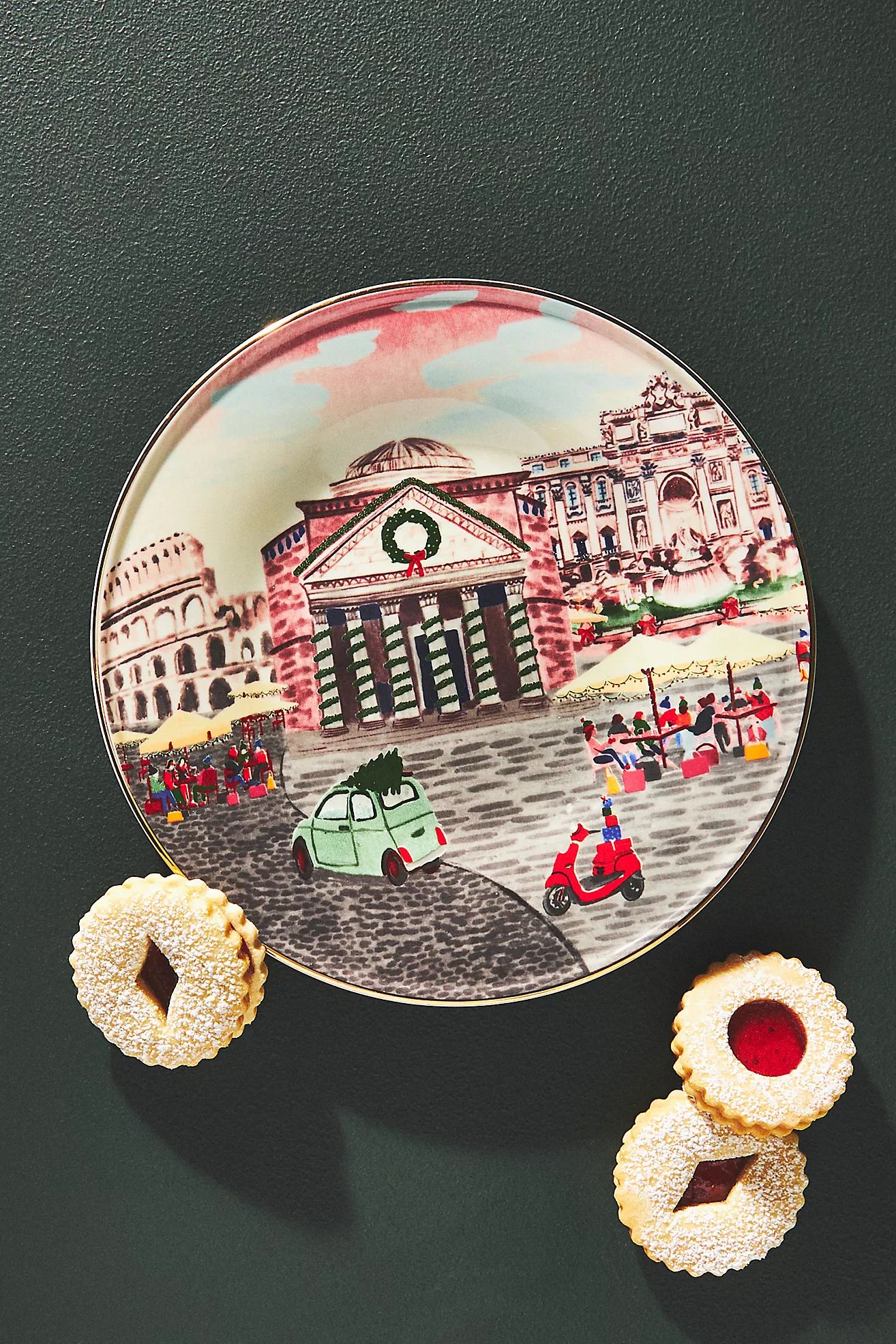Holiday In The City Dessert Plate | Anthropologie (US)