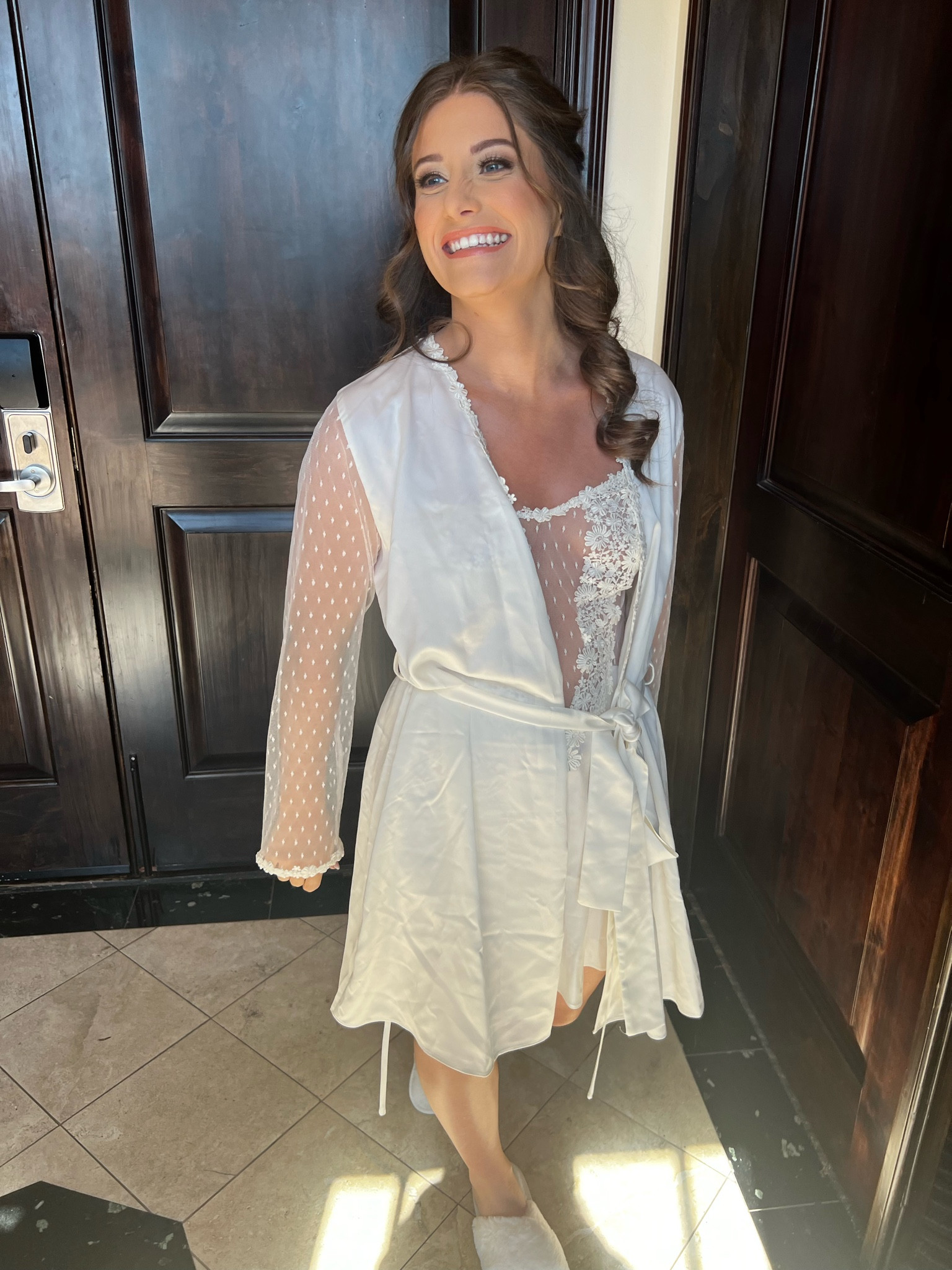 Bride to Be: getting ready robe 
Wedding day morning, wedding day, what I wore the morning of my wedding 

#LTKwedding #LTKstyletip