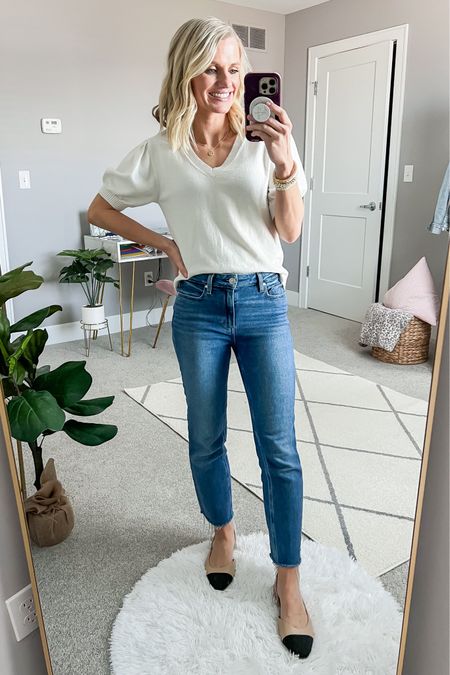 What I wore this week! 
Top- out of stock, linked similar options 
Jeans- thrifted, brand is Paige, I linked similar options 
Shoes- fit TTS

#LTKshoecrush #LTKSeasonal #LTKstyletip