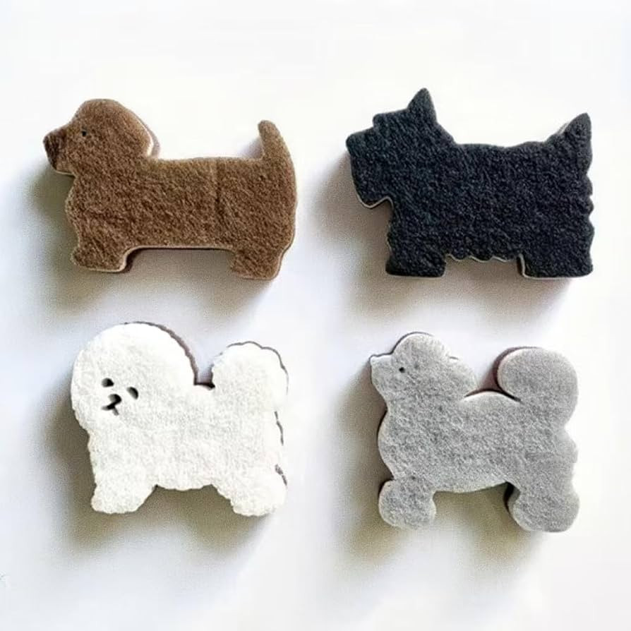 Kitchen Sponge Cute Dog Sponge Three-Layer Cleaning Sponge for Dishes, Kitchen, Pots, Sink, Bathr... | Amazon (US)