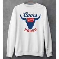 Coors Banquet Rodeo Sweatshirt, Country Western Drinking Beer Lover Sweater | Etsy (US)