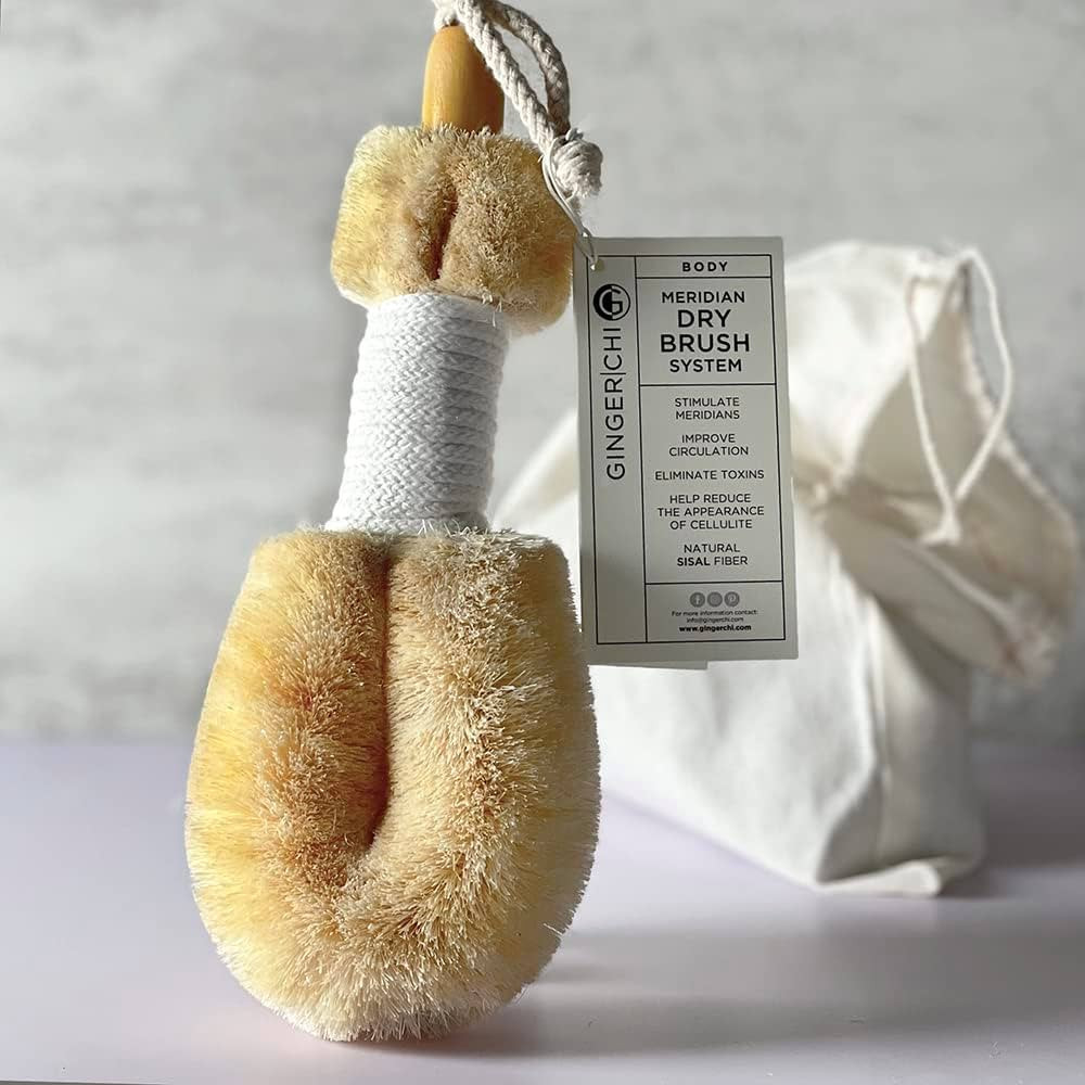 GingerChi Sisal Brush - Bath & Shower Dry Skin Body Smoothing Spa-Natural Lymphatic Bristle Fiber... | Amazon (US)